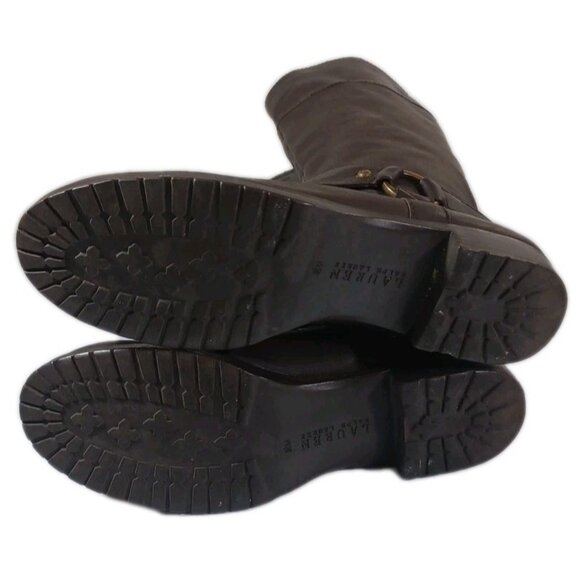 Ralph Lauren Womens 8.5 Sulita Brown Leather Equestrian Harness Riding Boots - Picture 7 of 9